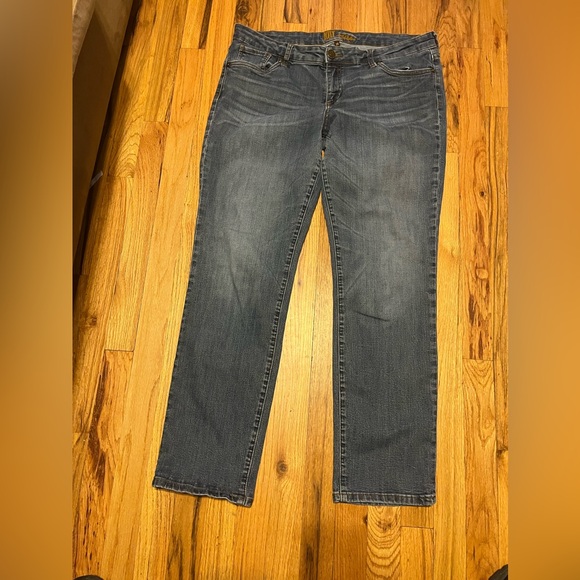 Kut from the Kloth Women's Straight Leg Jeans in Blue size 14 - Picture 2 of 8